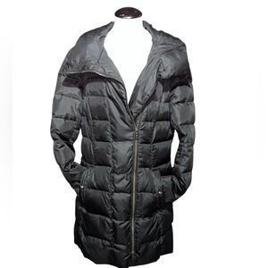 Sam Edleman medium puffer jacket waterfowl feathers black studded edgy outdoors